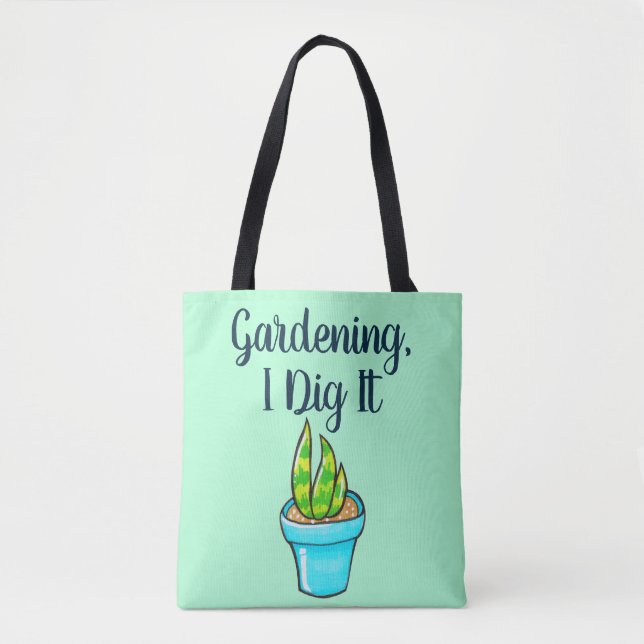 Bolsa Tote Jardinagem, Eu Canto Suculento (Frente)