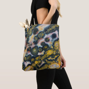 Bolsa Tote Jaspe Oceânico Manchado Colorido