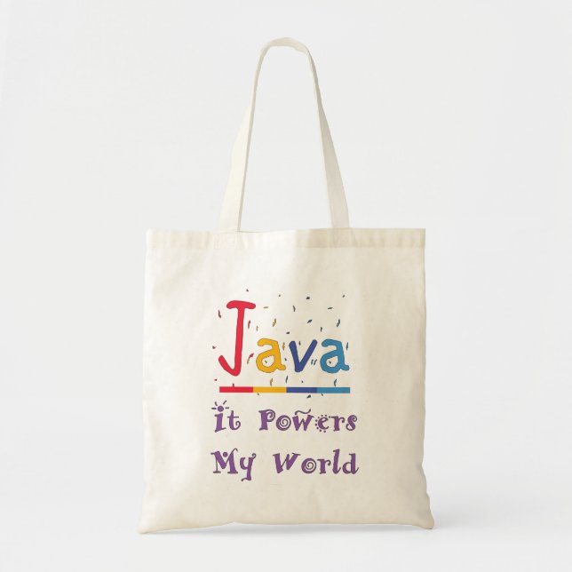 Bolsa Tote Java alimenta meu mundo (Frente)