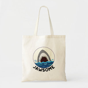 Bolsa Tote Jawsome Funny Sharny Teeth Pun