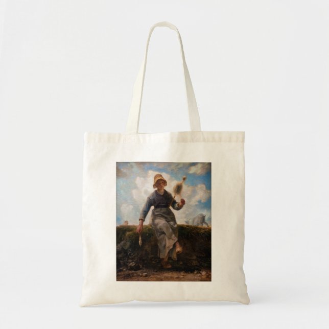 Bolsa Tote Jean-Francois Millet - The Spinner Girl (Frente)