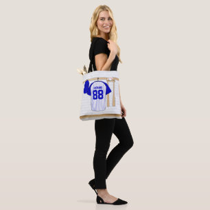 Bolsa Tote Jersey Azul e Branco Personalizados