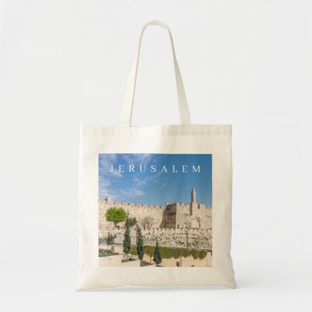 Bolsa Tote Jerusalém City Walls vê o saco (Frente)
