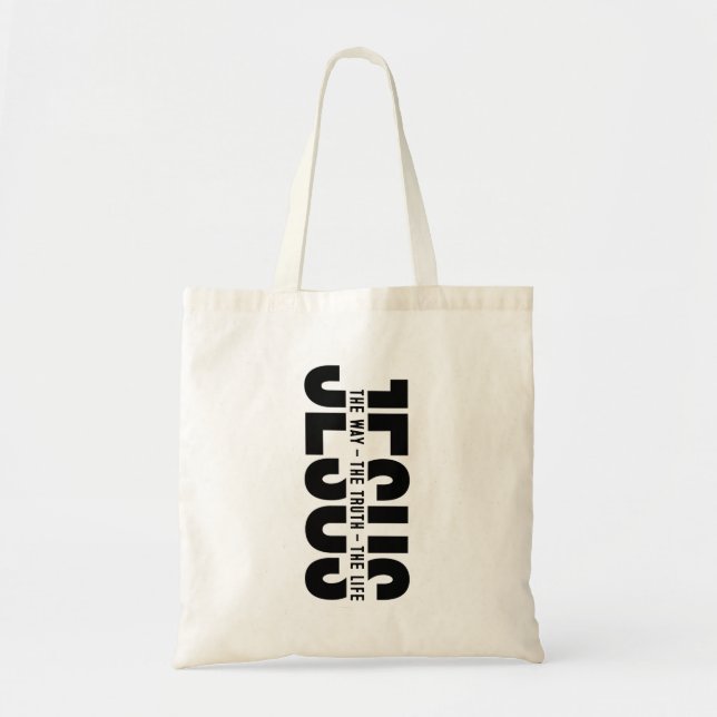 Bolsa Tote Jesus - A Forma Como A Verdade É A Vida (Frente)