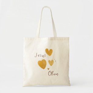 Bolsa Tote Jesus ama Totes & Bolsas com Nome Personalizado mo