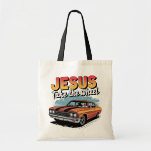 Bolsa Tote Jesus Assume o Volante Carro Musculoso Vintage