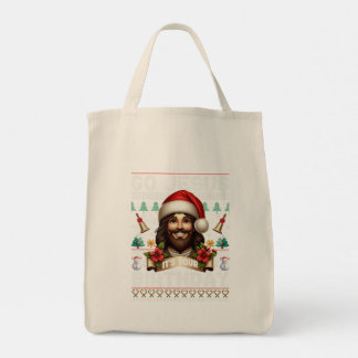 Bolsa Tote Jesus Birthday Ugly Sweater Knitting Religious