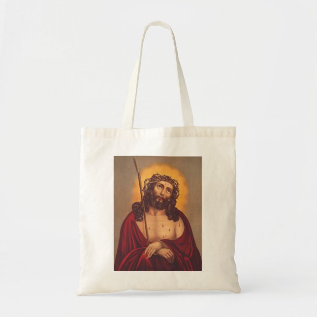 Bolsa Tote Jesus Coroado de Espinhos Arte Dolorosa (Frente)