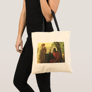 Bolsa Tote Jesus Cristo e o bom samaritano no poço