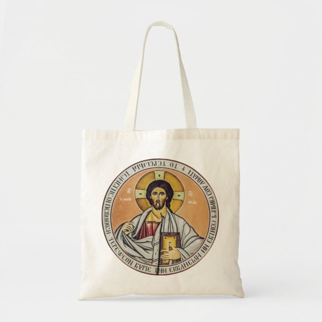 Bolsa Tote Jesus Cristo Pantocrator  cúpula da Igreja (Frente)