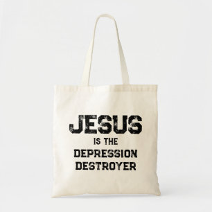 Bolsa Tote Jesus Destruidor da Depressão Vida Cristã Luz