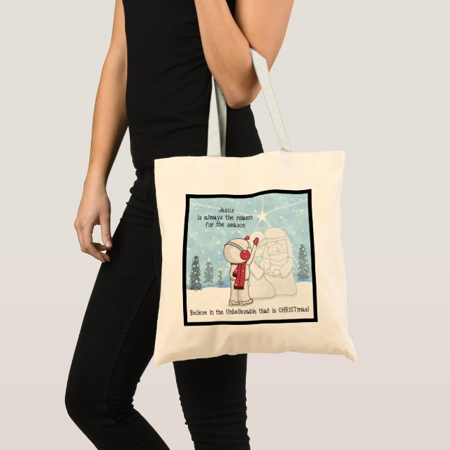 Bolsa Tote Jesus é a razão da temporada (Frente (produto))