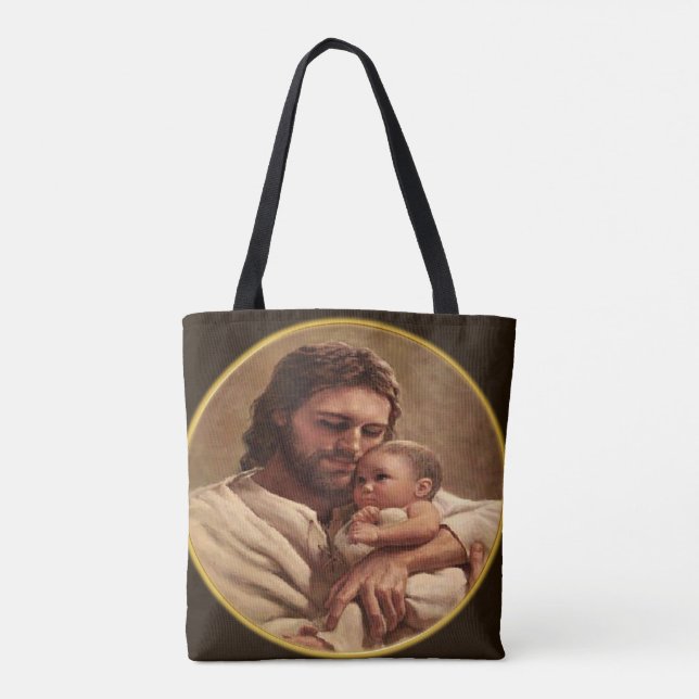 Bolsa Tote Jesus e criança (Verso)
