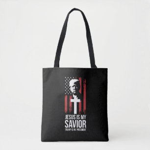 Bolsa Tote Jesus É Meu Salvador Trump É Meu Presidente Trump