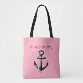 Bolsa Tote Jesus é minha Âncora