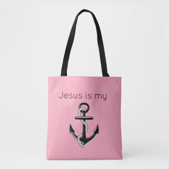 Bolsa Tote Jesus é minha Âncora (Frente)