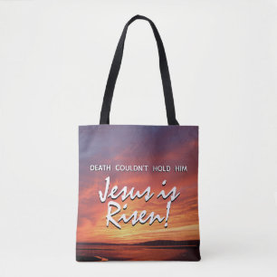 Bolsa Tote JESUS É Páscoa de ressurreição cristã de RISEN