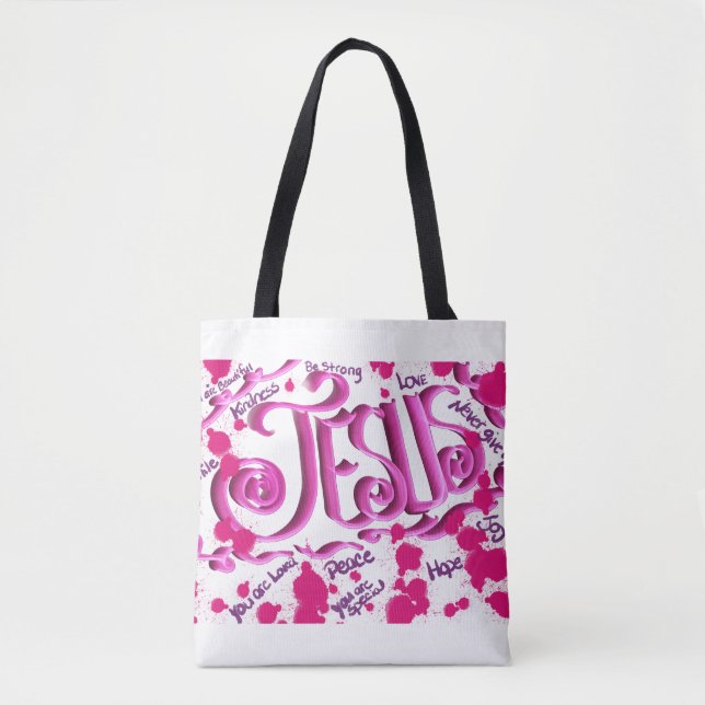 Bolsa Tote JESUS encoraje o saco. (Frente)