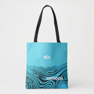 Bolsa Tote Jesus Fish Wavy Watts