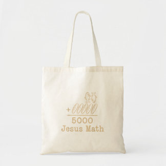 Bolsa Tote Jesus Matemática 2 Peixes 5 Pães Alimenta Os 5000 