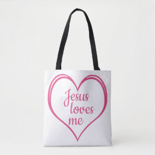 Bolsa Tote JESUS ME AMA no Coração