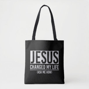 Bolsa Tote Jesus Mudou A Minha Vida Pergunte-Me Como Jesus
