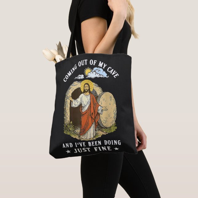 Bolsa Tote Jesus Saindo da Minha Caverna  (Close Up)