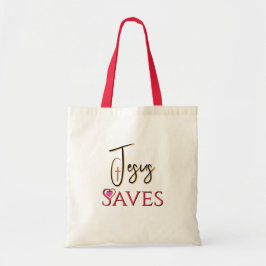 Bolsa Tote Jesus Salva Citação Cristã 