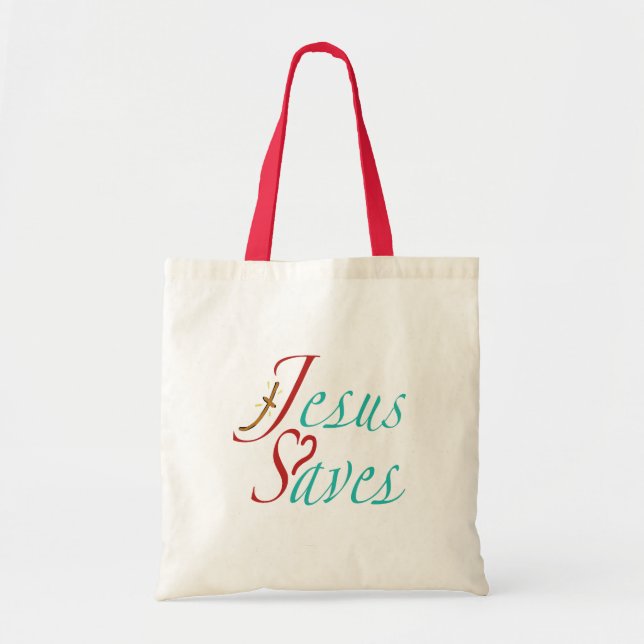 Bolsa Tote Jesus Salva Citação Cristã  (Frente)
