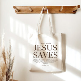 Bolsa Tote Jesus Salva | Estética Cristã Unisex