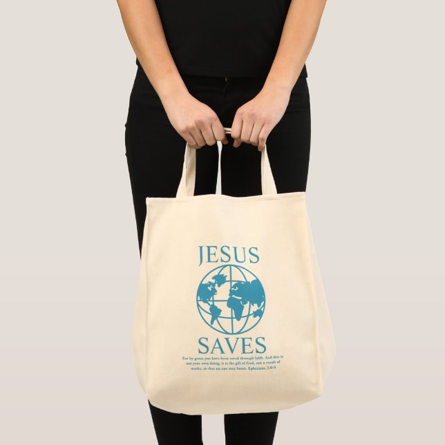 Bolsa Tote Jesus Salva Gráfico 90 (Frente (produto))