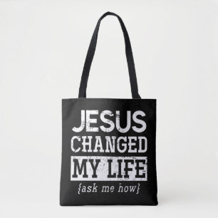 Bolsa Tote Jesus Senhor Christian Dando a Deus Salvador Jesus