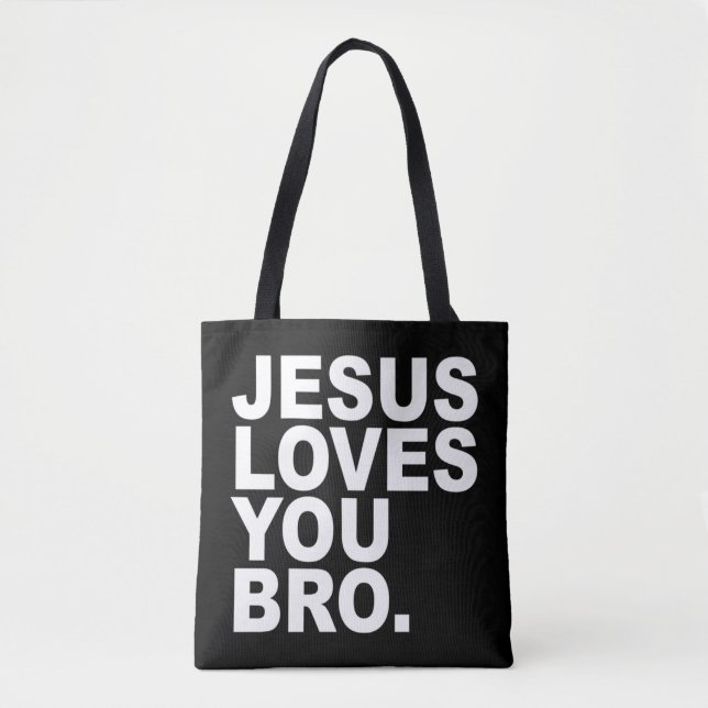 Bolsa Tote Jesus Te Ama Irmão - Christian Faith Pullover Hoo (Frente)
