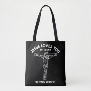 Bolsa Tote Jesus te ama, mas eu não te deixo.