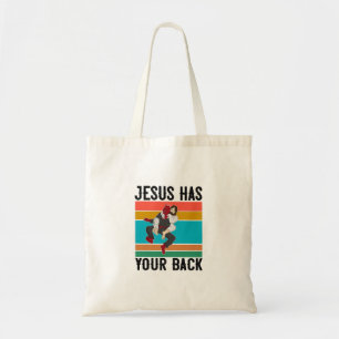 Bolsa Tote Jesus tem as costas do brasileiro Jiu Jitsu, prese