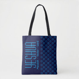 Bolsa Tote Jesus YESHUA Messias Salvador Lorde BLUE