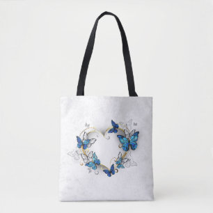 Bolsa Tote Jewelry Heart with Butterflies Morpho