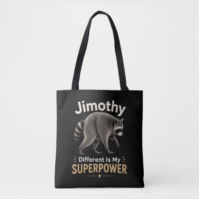 Bolsa Tote Jimothy diferente é meu superpoder (Frente)