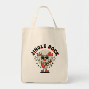 Bolsa Tote Jingle Rock Legal Reindee com Violão e óculos de s