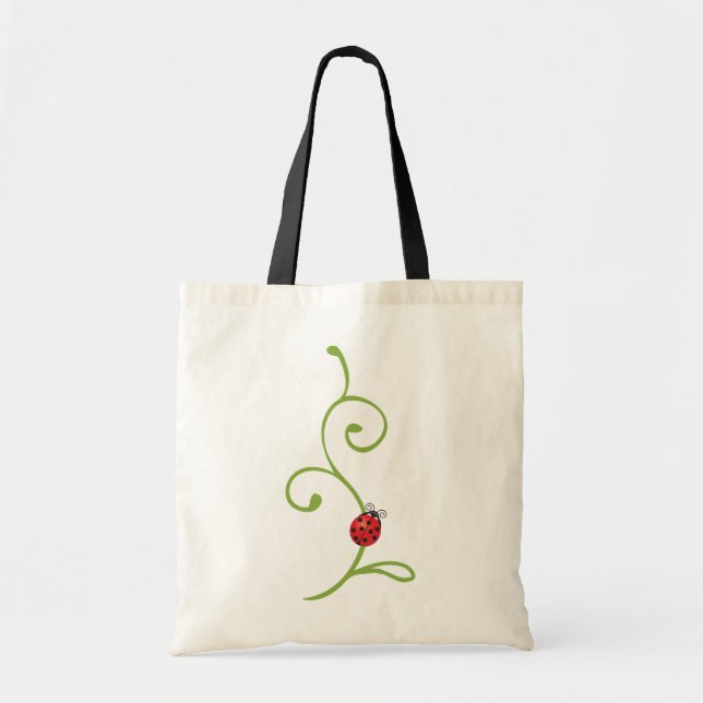 Bolsa Tote Joaninha na videira (Frente)