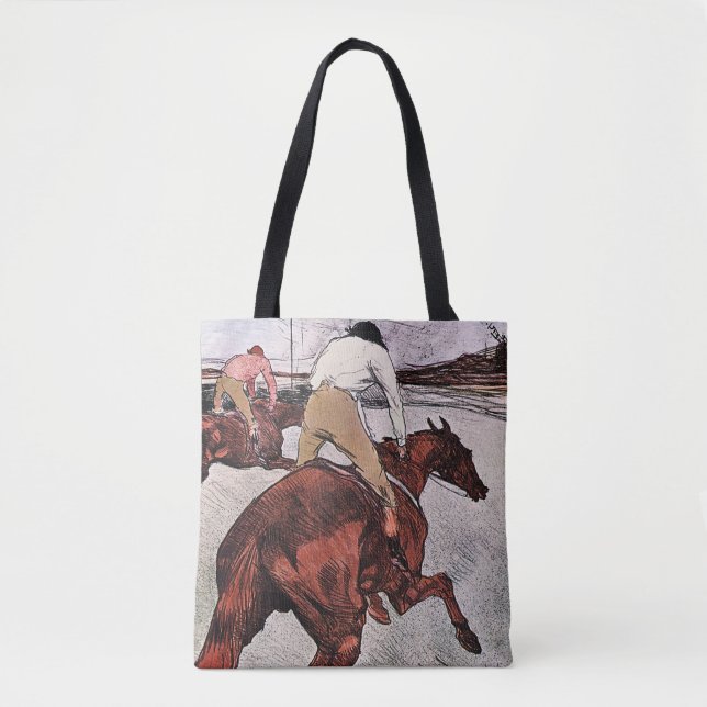 Bolsa Tote Jockey e Race Horse, Lautrec (Frente)