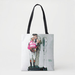Bolsa Tote Jockey Pesando em Norman Rockwell
