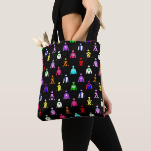 Bolsa Tote Jockey Silks Colorful Horse Riding