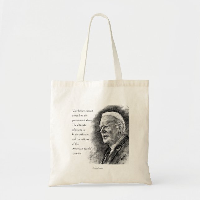 Bolsa Tote Joe Biden & Citação Ecológico (Frente)