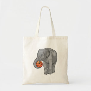 Bolsa Tote Jogador de basquete de elefante