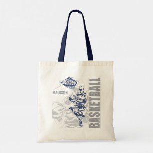 Bolsa Tote Jogador de Basquete de Nome Personalizado