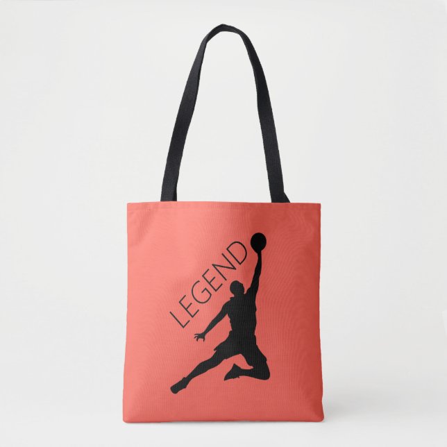 Bolsa Tote Jogador de Basquete Silhout (Frente)