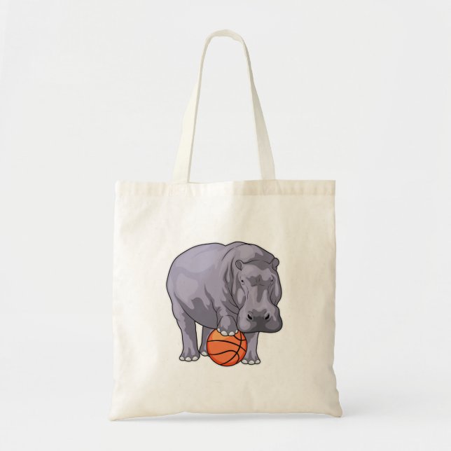 Bolsa Tote Jogador de basquetebol do Hippo (Frente)
