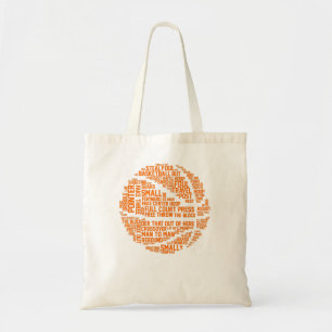 Bolsa Tote Jogador de basquetebol Typografia