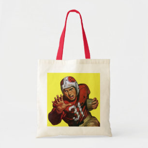 Bolsa Tote Jogador de Futebol Americano Esportivo Vintage Run